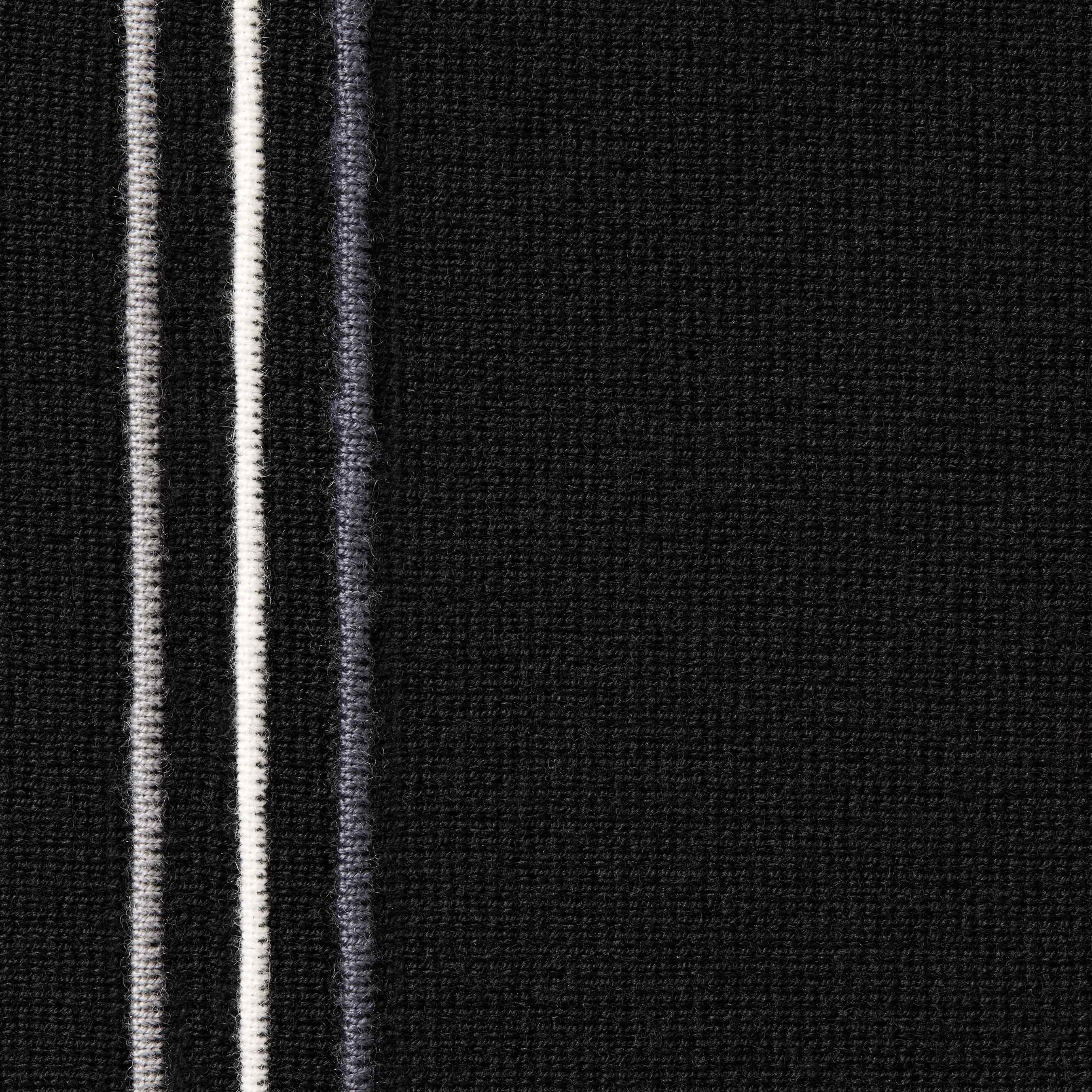 Stripe Zip Up Polo Sweater view 2